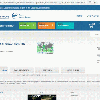 The In Situ TAC Dashboard as Advanced Tool in Copernicus Marine Service Pretty Viewer